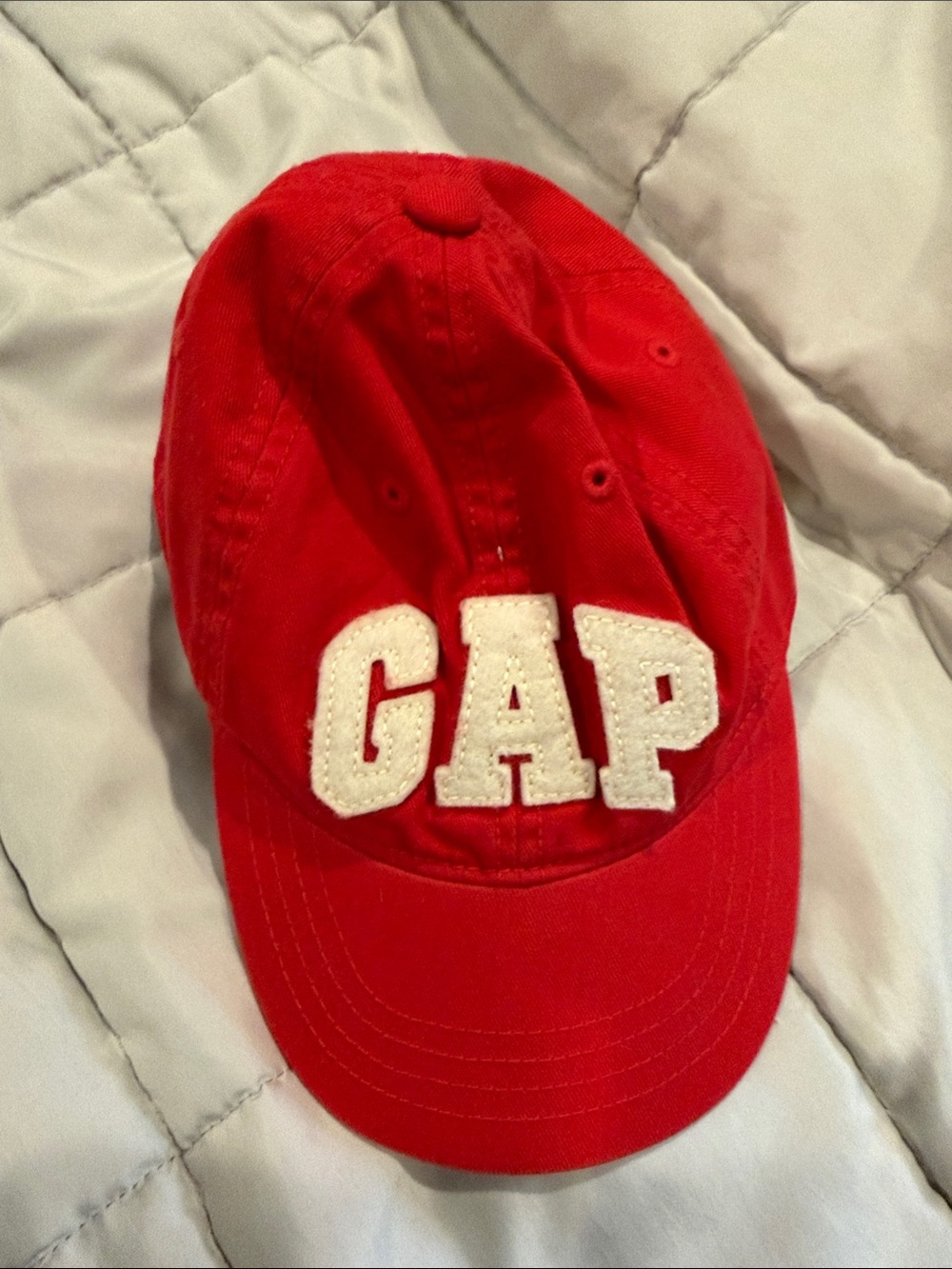 GAP Kids Bright Red Hat with White Lettering